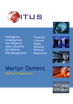 ITUS Profile - Martyn Osment