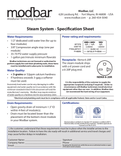 Steam System - Specification Sheet