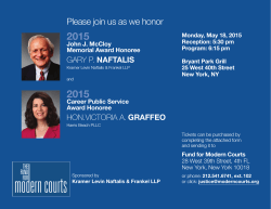 Please join us as we honor - The Fund for Modern Courts