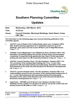 (Public Pack)Updates Agenda Supplement for Southern Planning