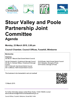 Stour Valley and Poole Partnership Joint Committee