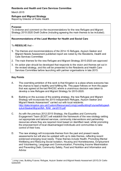 Residents and Health and Care Services Committee March 2015