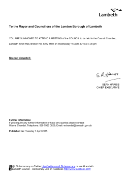 Second despatch Agenda Supplement for Council, 15/04/2015 19:00
