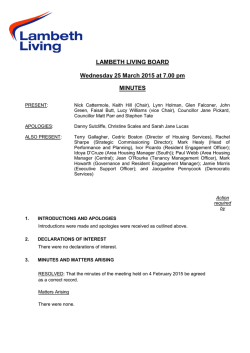 Agenda Template - Local democracy and decision making