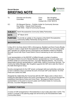 Update North Worcestershire Community Safety Partnership PDF