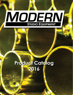 PDF catalog - Modern Studio Equipment