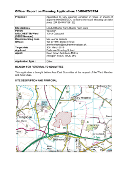 Officer Report on Planning Application: 15/00425/S73A