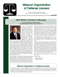 modl spring 08.qxp - Missouri Organization of Defense Lawyers