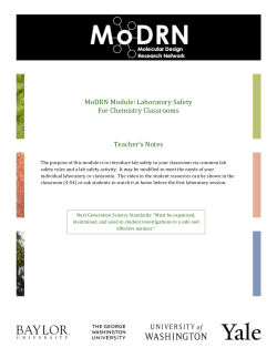 MoDRN Module: Laboratory Safety For Chemistry Classrooms