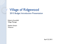 The Village of Ridgewood