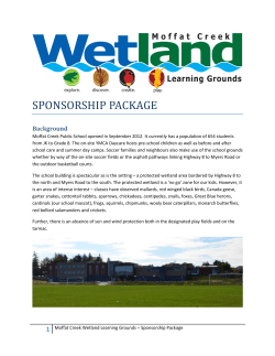Wetland Learning Grounds sponsorship package