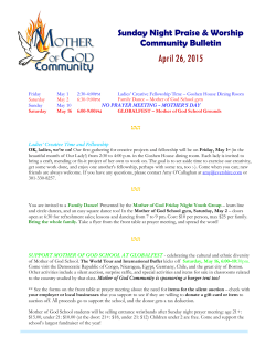 April 26, 2015 - Mother of God Community