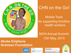 Grameen MOH Summit Presentation May 12 2015