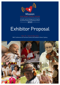 Exhibitor Proposal - Mission: one heart many voices