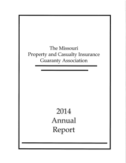 2014 Annual Report - Missouri Insurance Guaranty Associations