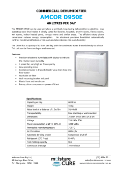 Amcor D950E Specification Sheet