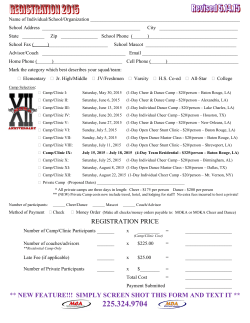new registration form - MOKA Cheer and Dance Association