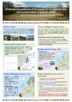 Endangered molluscs of European fens: current data and