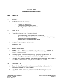 SECTION 10520 FIRE PROTECTION SPECIALTIES PART 1