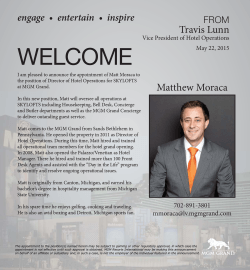 Matt Moraca - MGM Resorts International