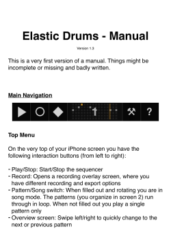 Elastic Drums - Manual