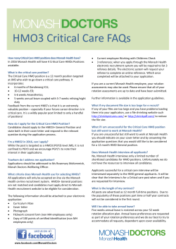 2016 HMO3 Critical Care FAQs