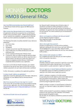 2016 HMO3+ General FAQs