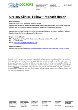 Urology Clinical Fellow &acirc; Monash Health
