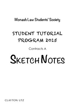 Contract A Sketchnotes - Monash Law Students` Society
