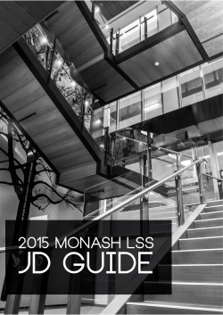 2015 JD Guide - Monash Law Students` Society