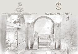 SPA TREATMENT MENU - Monastero Santa Rosa