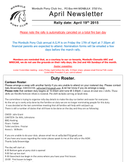 April 2015 - Monbulk Pony Club - Pony Club Association of Victoria