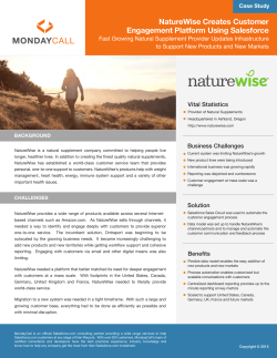 NatureWise Creates Customer Engagement Platform Using Salesforce