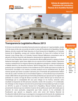 Informe Marzo-2015 - Monitor Legislativo