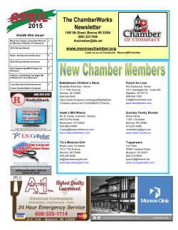 April 2015 - Monroe Chamber of Commerce