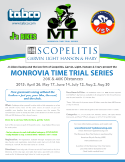 Flyer - Monrovia Time Trial Series