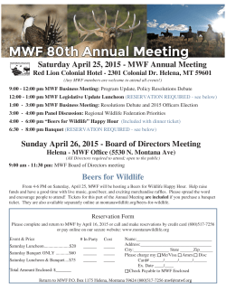 Annual Meeting Flyer - Montana Wildlife Federation