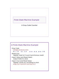 Finite State Machine Example A Finite State Machine Example