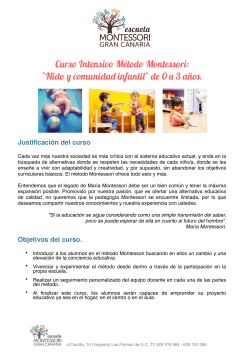 Nido y comunidad infantil - Escuela Montessori Gran Canaria