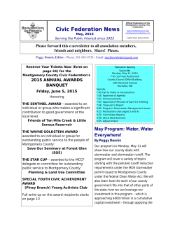MCCF May 2015 Newsletter - Montgomery County Civic Federation