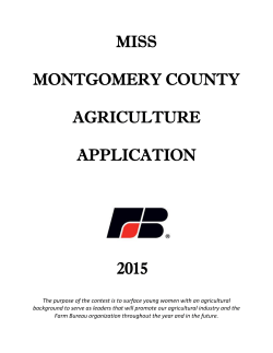 2015 Miss Montgomery County Farm Bureau Application