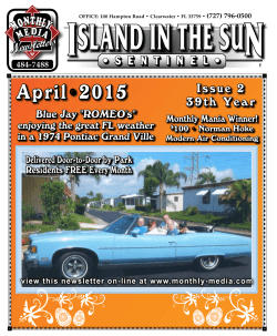 ISLAND IN THE SUN - Monthly Media Home page