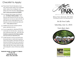 Art in the Park Application