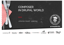 Composer in Drupal World...v Days Montpellier 2015