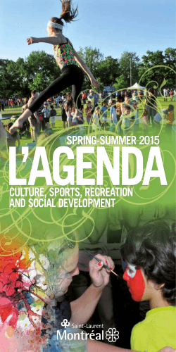 2015 Spring-Summer Agenda