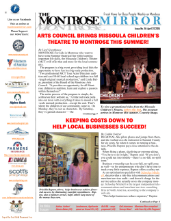 arts council brings missoula children`s theatre to