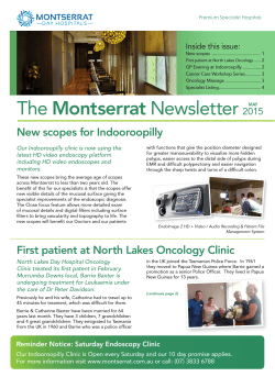 The Montserrat Newsletter - Montserrat Day Hospitals