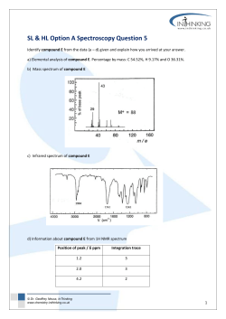 SL & HL Option A Spectroscopy Question 5