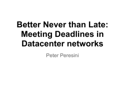 Meeting Deadlines in Datacenter networks