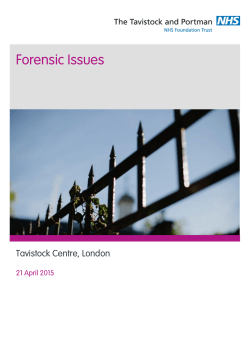 Forensic Issues - Tavistock and Portman NHS Foundation Trust